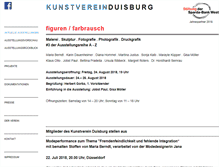 Tablet Screenshot of kunstverein-duisburg.de